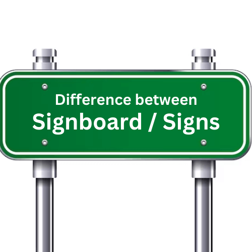 What is the difference between signboard and sign?