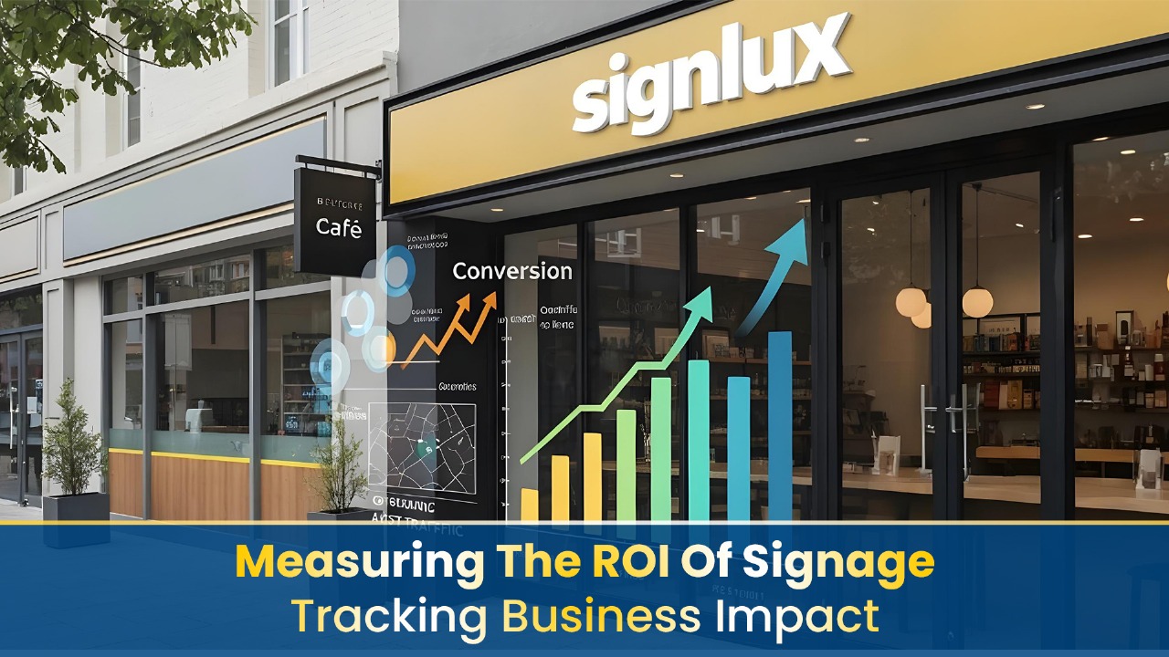 Chart showing signage ROI calculation process