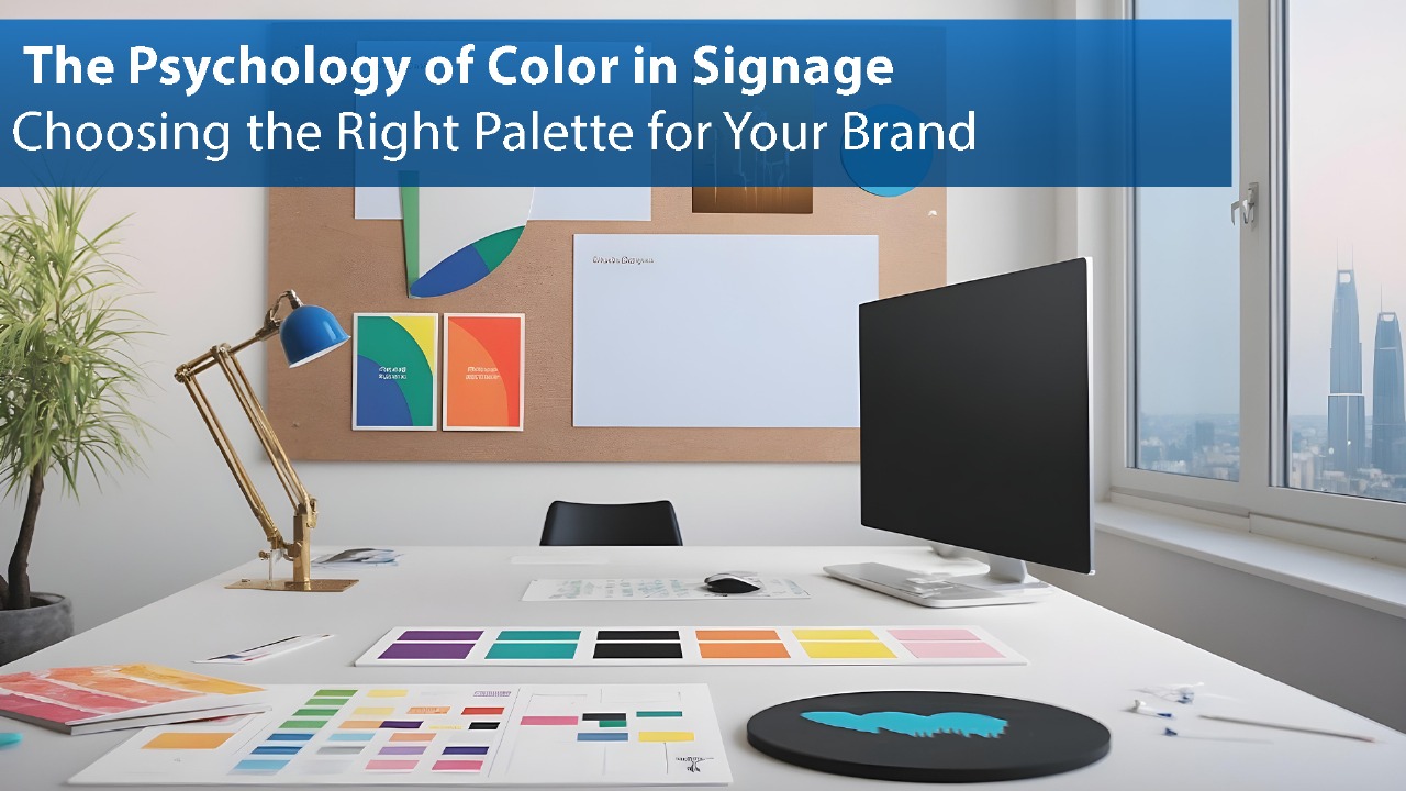 Colorful signage design demonstrating the psychology of color in branding